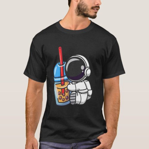 Astronaut Boba Bubble Tea T_Shirt