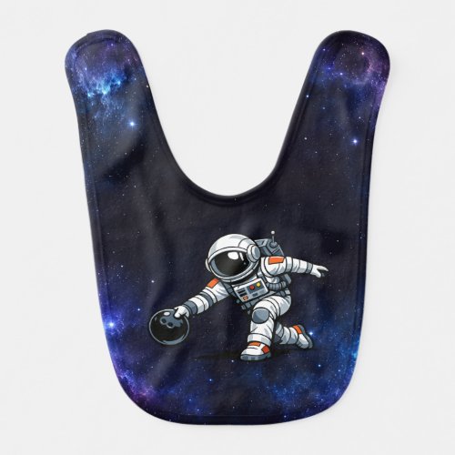 Astronaut Bowling Baby Bib