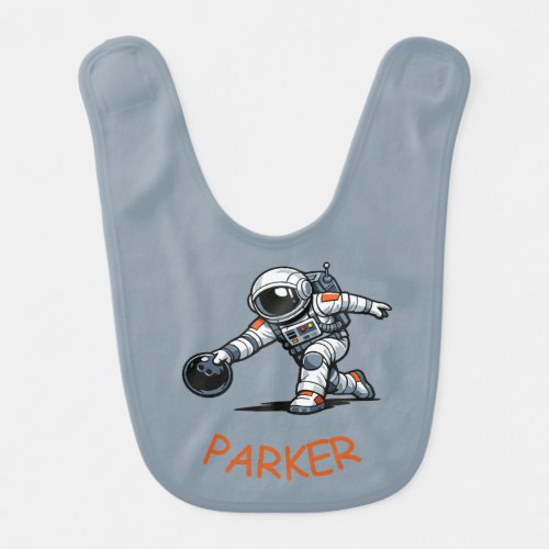 Astronaut Bowling Baby Bib