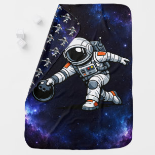 Astronaut Bowling Baby Blanket