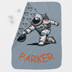 Astronaut Bowling Baby Blanket