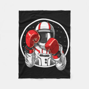 Astronaut Boxing Muay Thai Boxer Kickboxing Martia Fleece Blanket