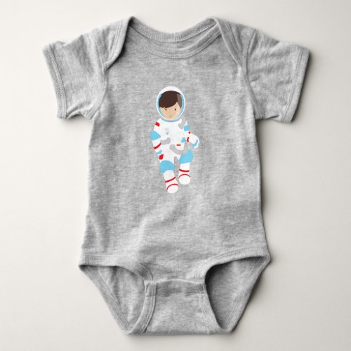 Astronaut Boy Cosmonaut Space Flight Cute Boy Baby Bodysuit