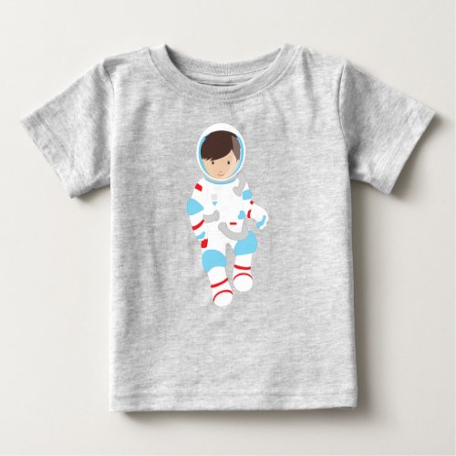 Astronaut Boy Cosmonaut Space Flight Cute Boy Baby T_Shirt