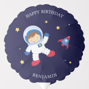 Astronaut Boy Personalized Kids Birthday Balloon