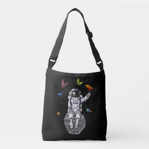 Astronaut Butterflies Crossbody Bag