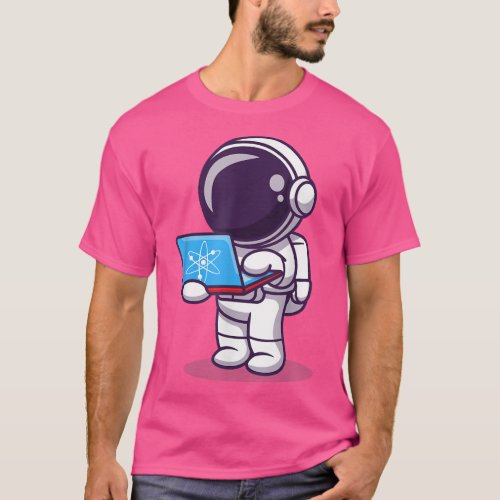 Astronaut buying ticket to the moon with ATOM Cosm T_Shirt