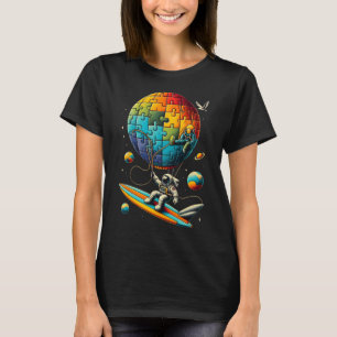 Astronaut Bylloon Autism Awareness Space Autistic  T-Shirt