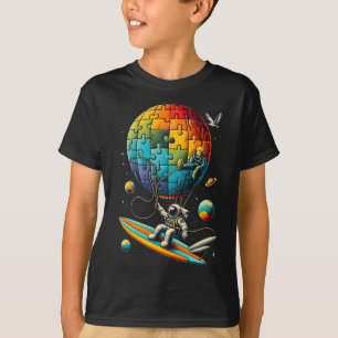 Astronaut Bylloon Autism Awareness Space Autistic T-Shirt