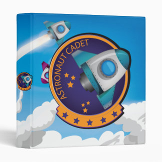 Astronaut Cadet Badge 3 Ring Binder
