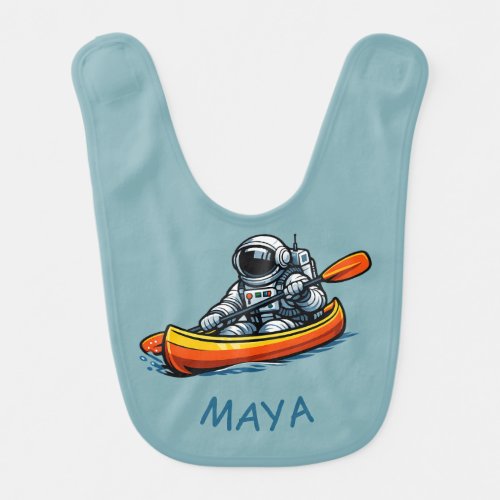 Astronaut Canoeing Baby Bib
