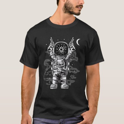 Astronaut Cardano Coin ADA To The Moon Crypto Toke T_Shirt
