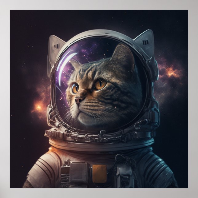 Astronaut cat 3 poster (Front)