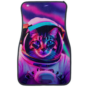 astronaut cat car floor mat