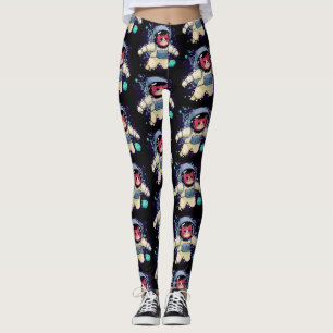Astronaut Cat colorful Leggings