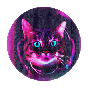 astronaut cat cutting board