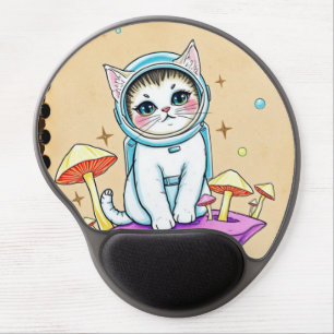 Astronaut Cat Dreamscape Mouse Pad