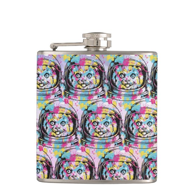 Astronaut Cat Flask (Front)
