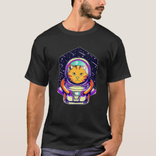 Astronaut Cat Gift Nerd Kids Girls Space Nerdy Gir T-Shirt