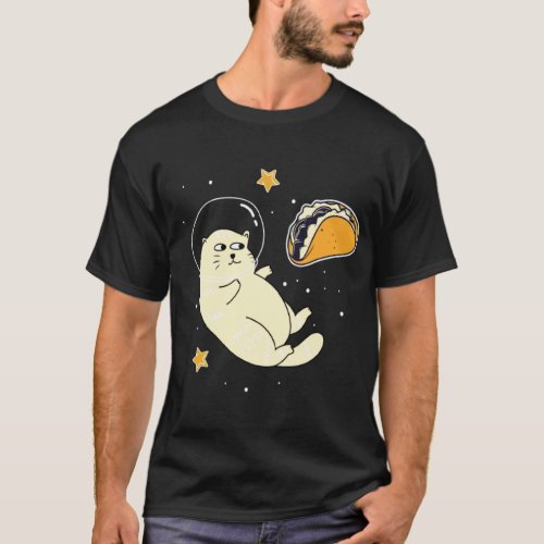 Astronaut Cat In Outer Space Taco Moon Pullover