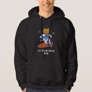 Astronaut Cat In Space Animal Face Galaxy Feline C Hoodie