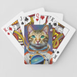 Astronaut Cat In Space  Playing Cards at Zazzle