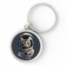 Astronaut Cat In Space Watercolor Art