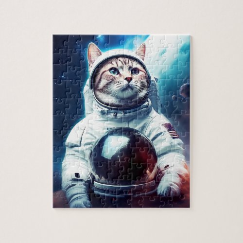 Astronaut Cat Jigsaw Puzzle