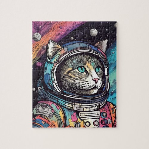 Astronaut Cat Jigsaw Puzzle