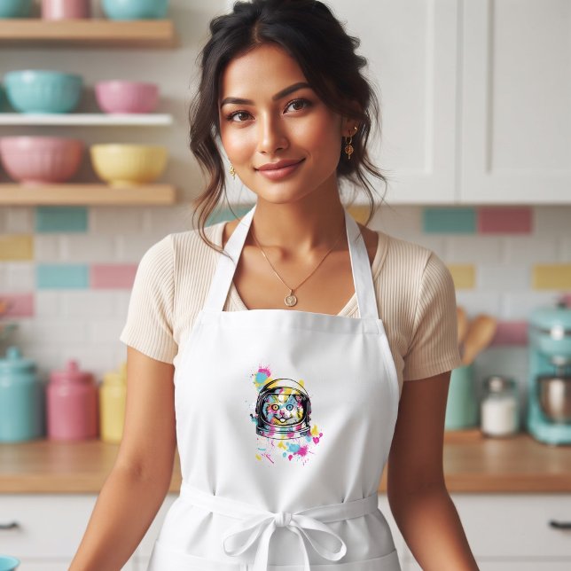 Astronaut Cat Long Apron (Creator Uploaded)