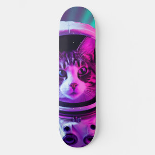 astronaut cat skateboard