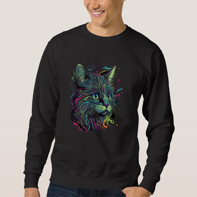 Astronaut Cat Space Cat Galaxy Kitten 1 Sweatshirt (Front)