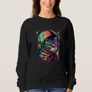 Astronaut Cat Space Cat Galaxy Kitten Sweatshirt