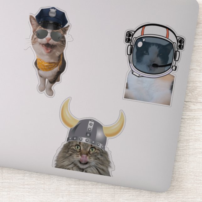 Astronaut Cat Sticker (Detail)