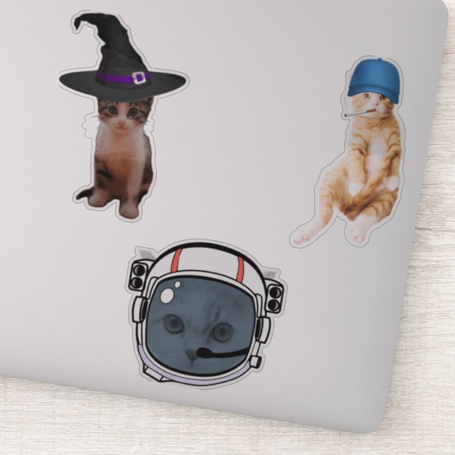 Astronaut Cat Sticker (Detail)