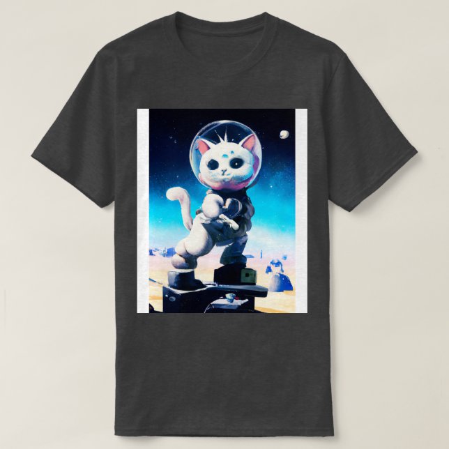 Astronaut Cat T-Shirt (Design Front)