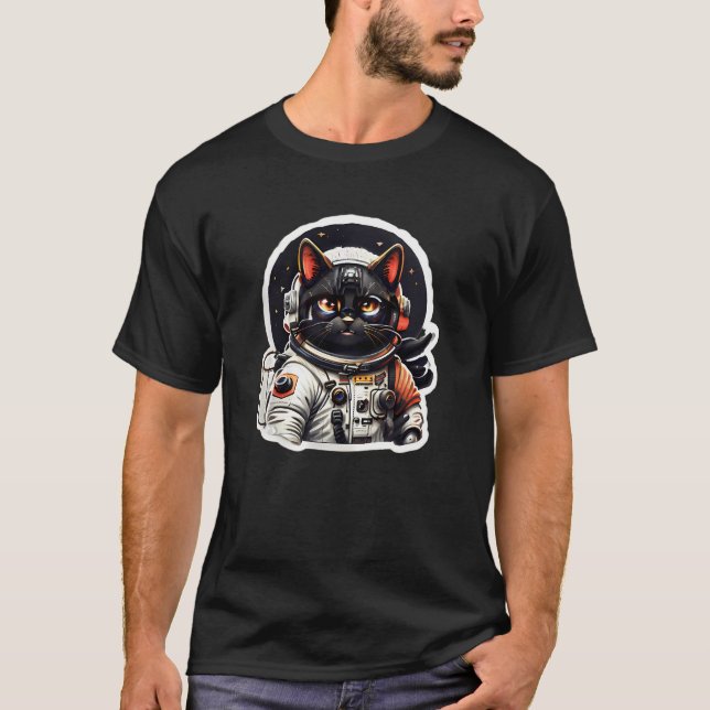 Astronaut Cat T-Shirt (Front)