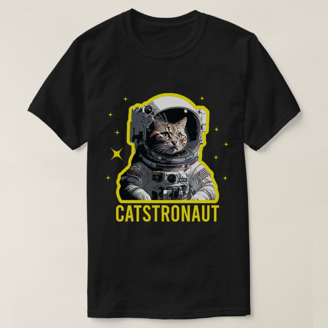 astronaut cat T-Shirt (Design Front)