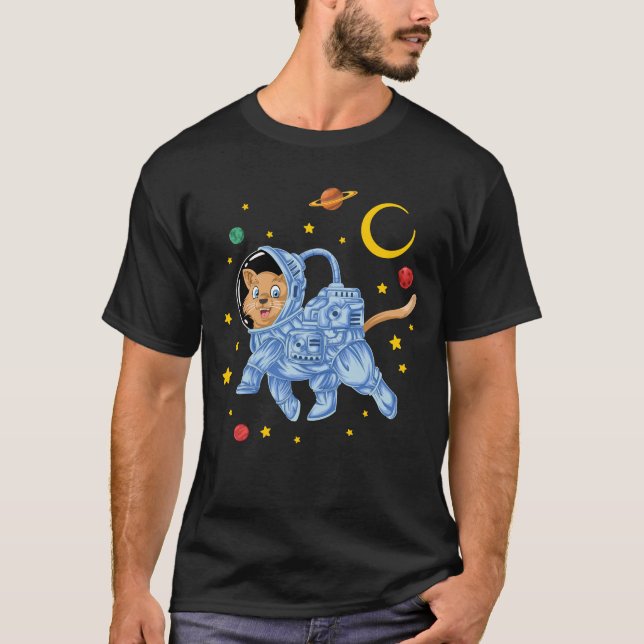 astronaut cat T-Shirt (Front)