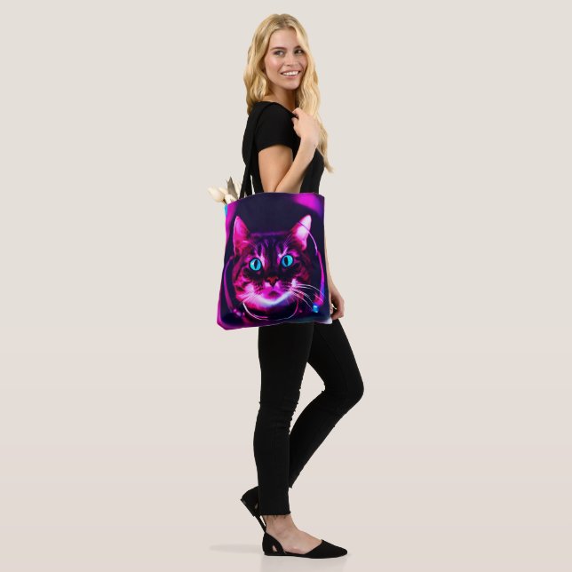 astronaut cat tote bag (On Model)