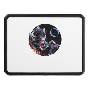 Astronaut Cat with Planet Hitch Cover