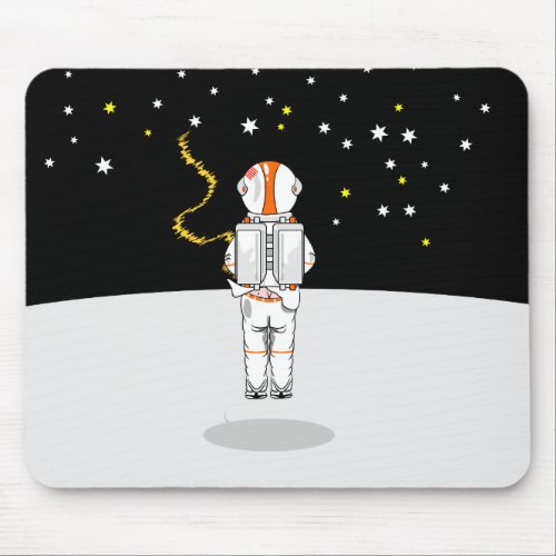 Astronaut Caught Short Weeing in Space Mouse Pad