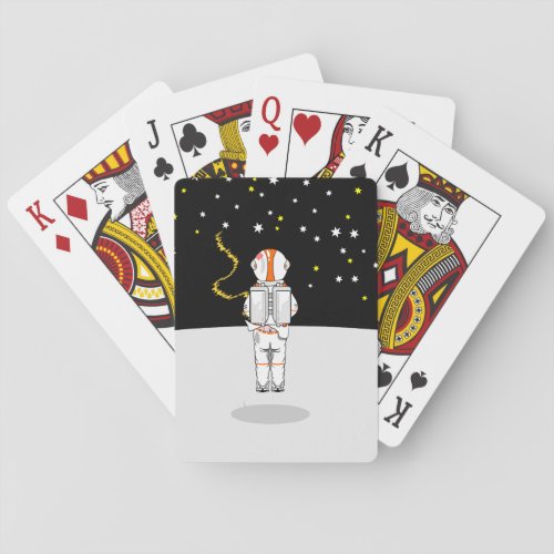 Astronaut Caught Short Weeing in Space Playing Cards