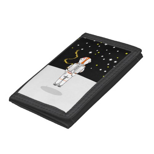 Astronaut Caught Short Weeing in Space Trifold Wallet