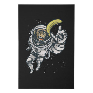 ASTRONAUT CHIMP FAUX CANVAS PRINT
