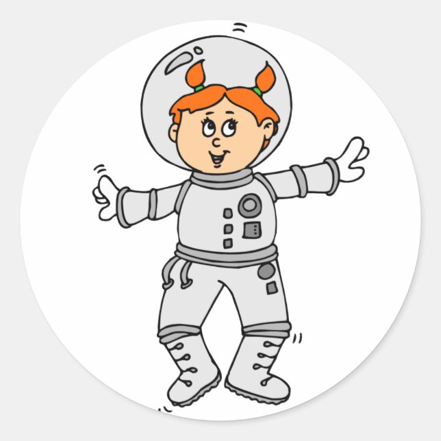 Astronaut Classic Round Sticker (Front)