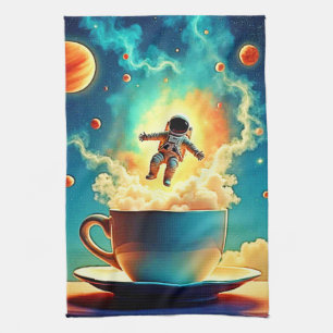 Astronaut Coffee Dream Kitchen Towel