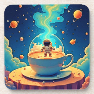 Astronaut Coffee Space Art Beverage Coaster