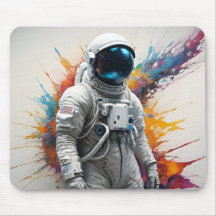 Astronaut Color Splash Mousepad