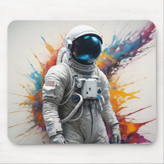 Astronaut Color Splash Mousepad
